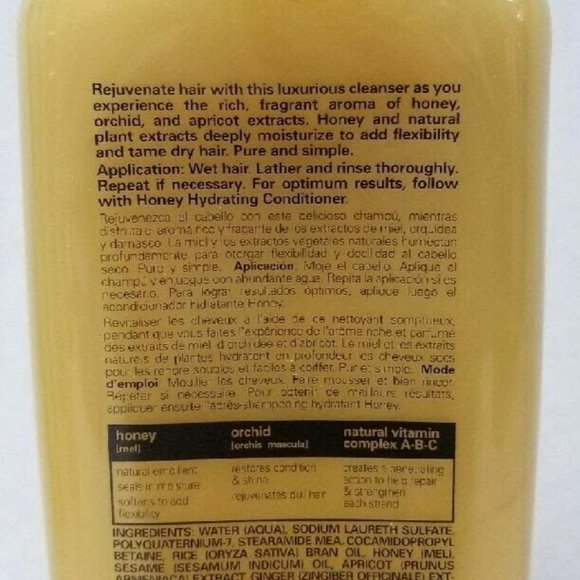 Back to Basics Honey Ultra Hydrating Shampoo 12 oz. (2 Pack) NEW! - Picture 2 of 2
